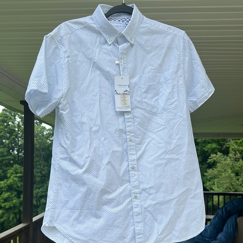 Denim & Flower Ricky Singh- Blue Casual Button Down Shirt